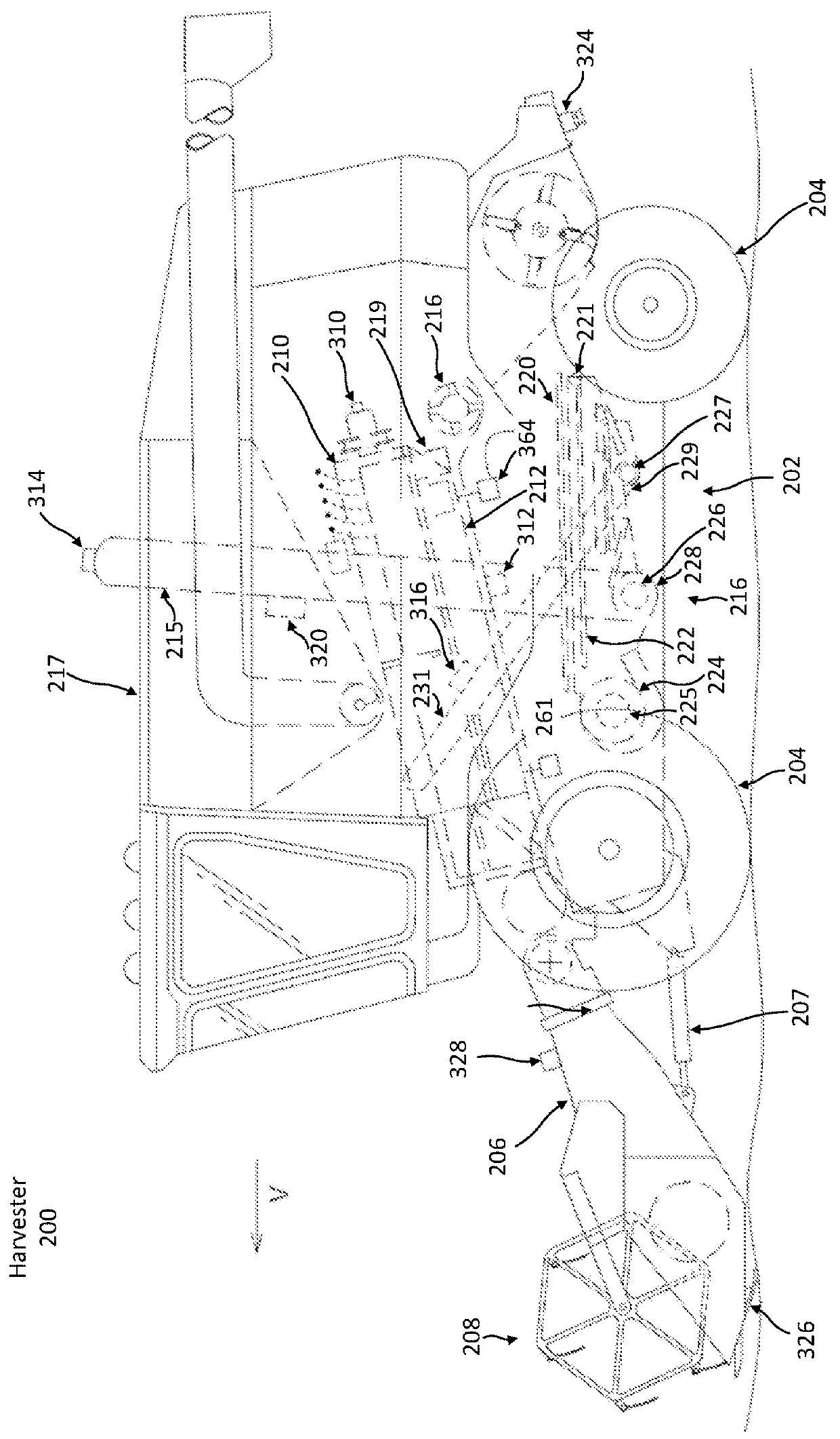 Combine Harvester Including Machine Feedback Control