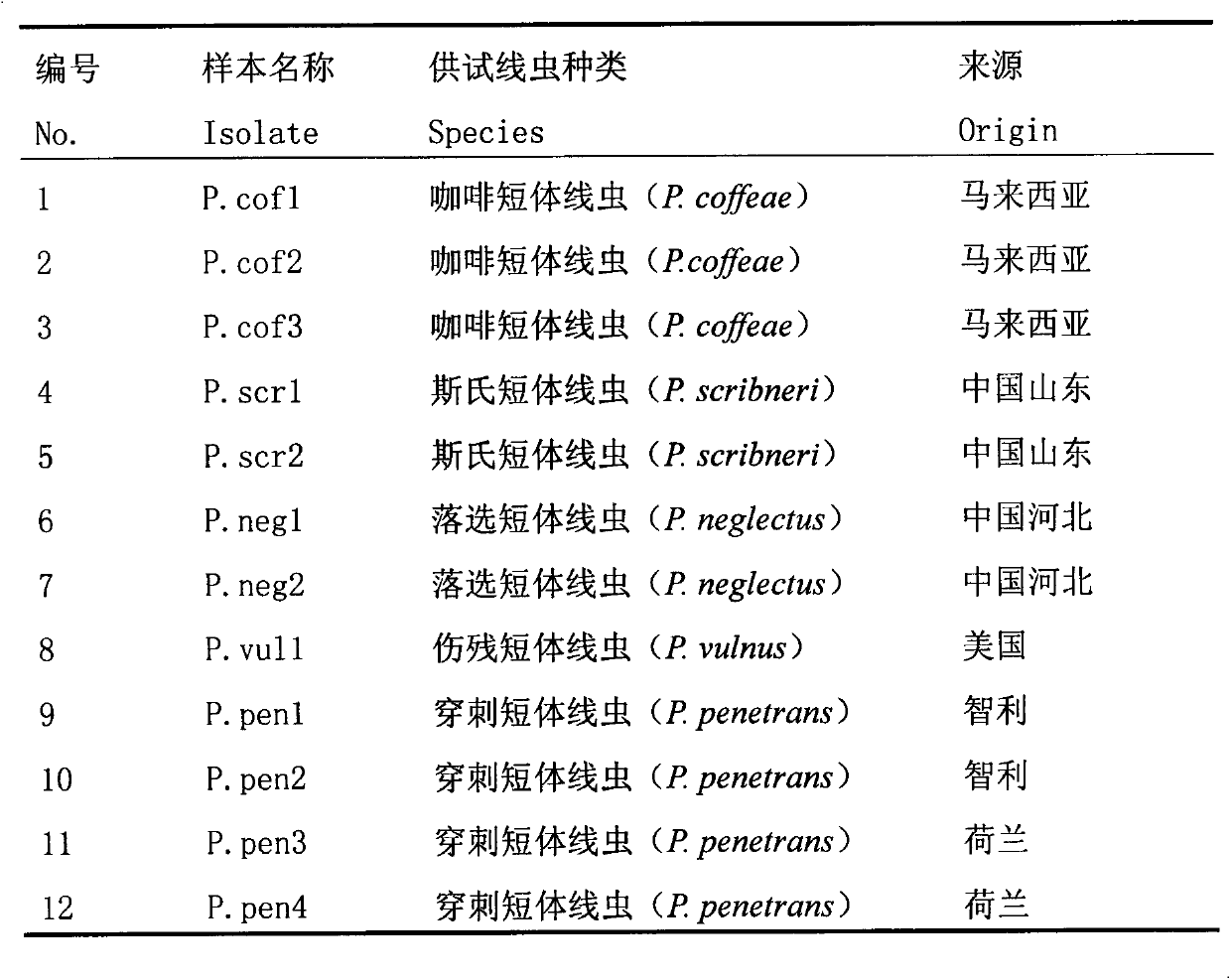 Pratylenchus penetrans detection kit and detection method thereof