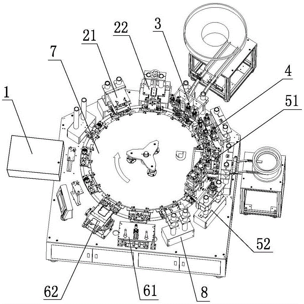 Automatic assembly equipment for LED (Light-Emitting Diode) bulb lamp