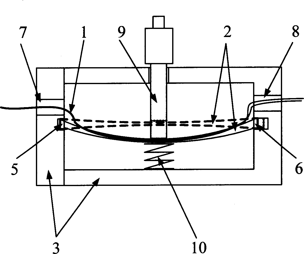 Passive full optical-fiber adjustable optical tapping element