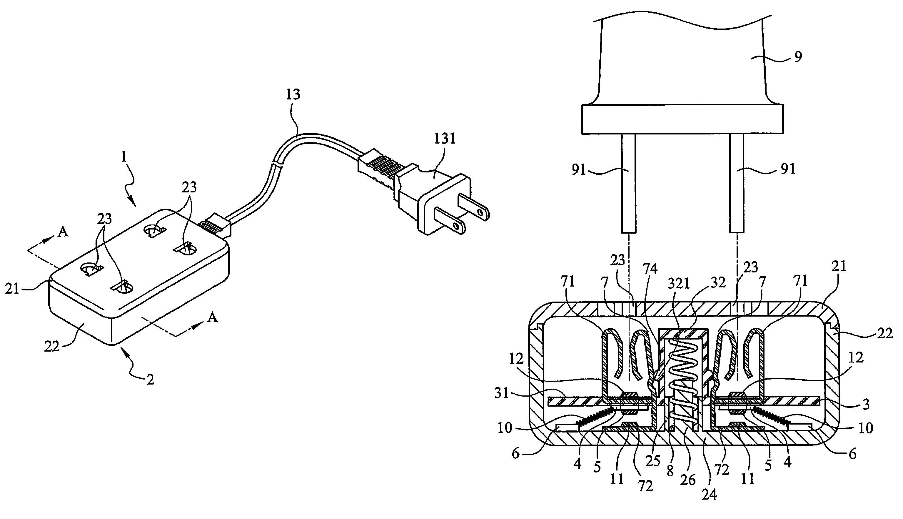 Safety plug socket