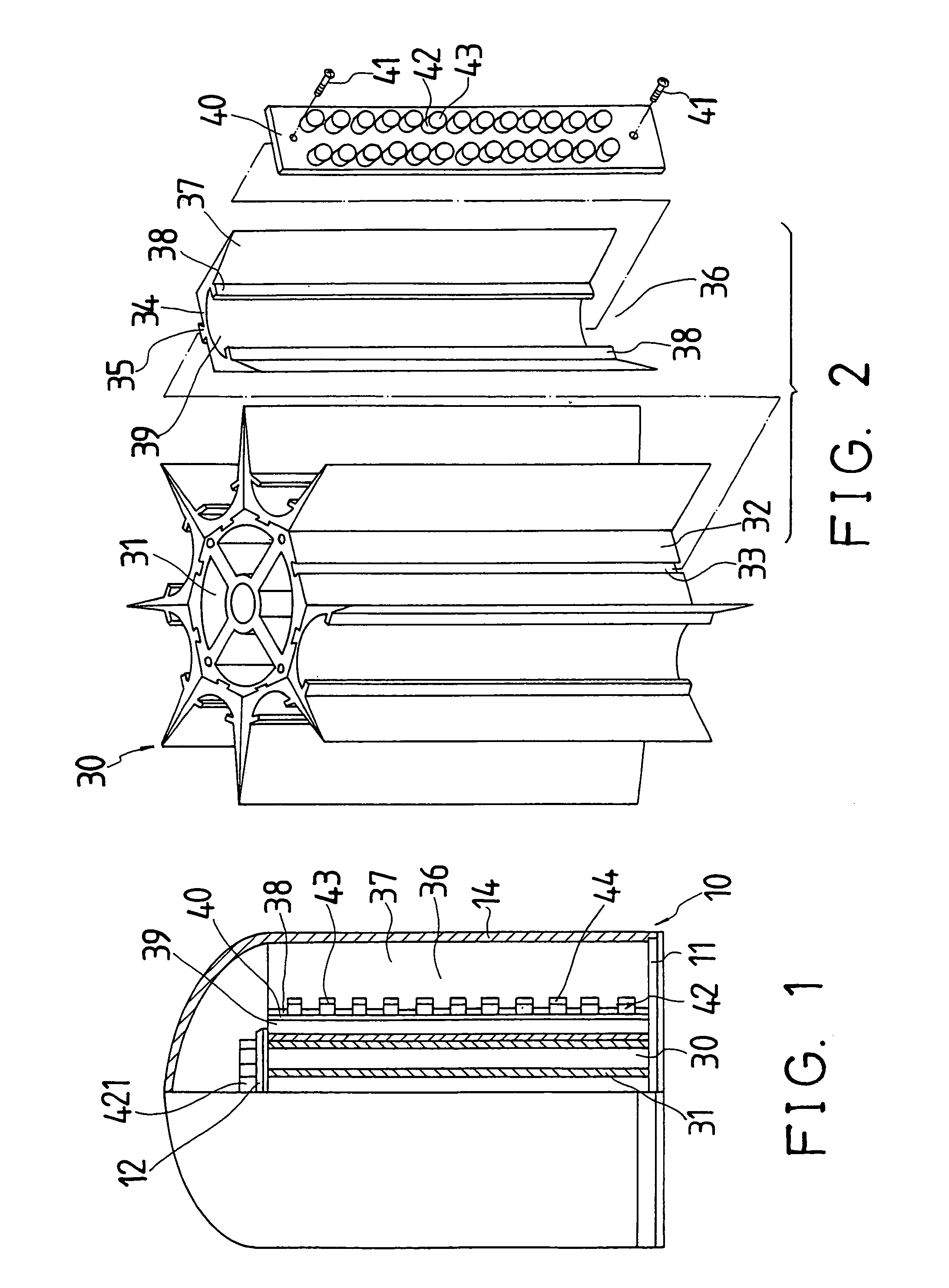 Light device having changeable light members