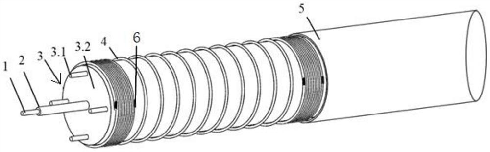 All-fiber towed hydrophone array, manufacturing method and hydrophone method