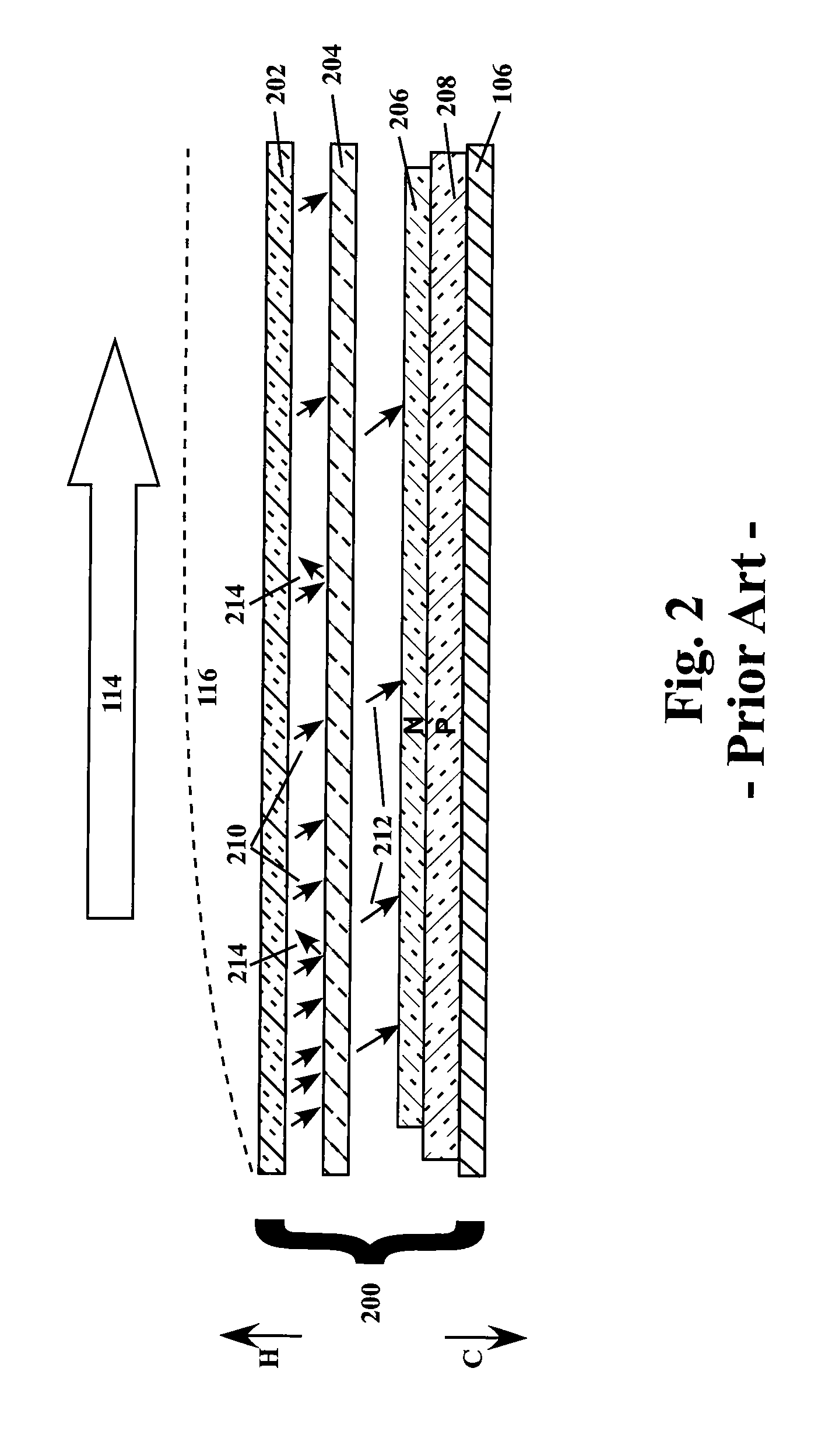 Photon enhanced thermoelectric power generation