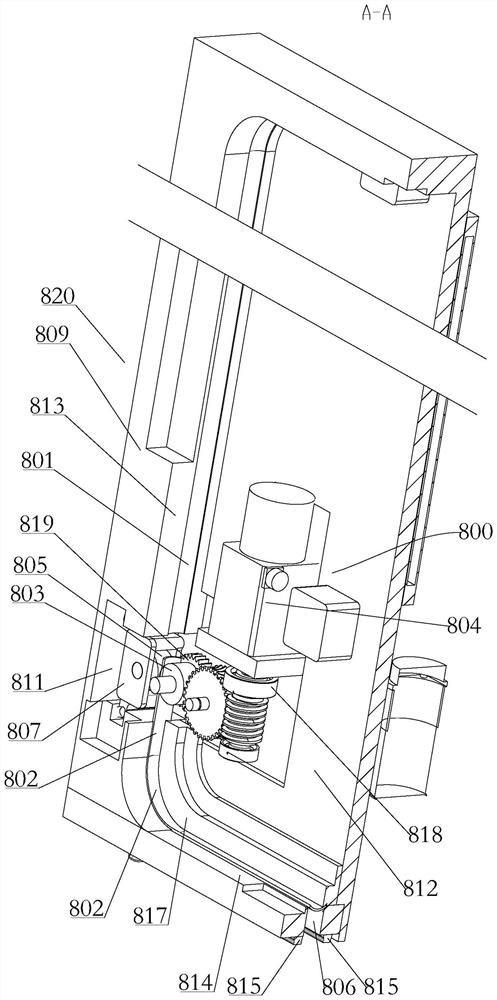 A driving device and exposure platform for optical inspection of materials outside the cabin