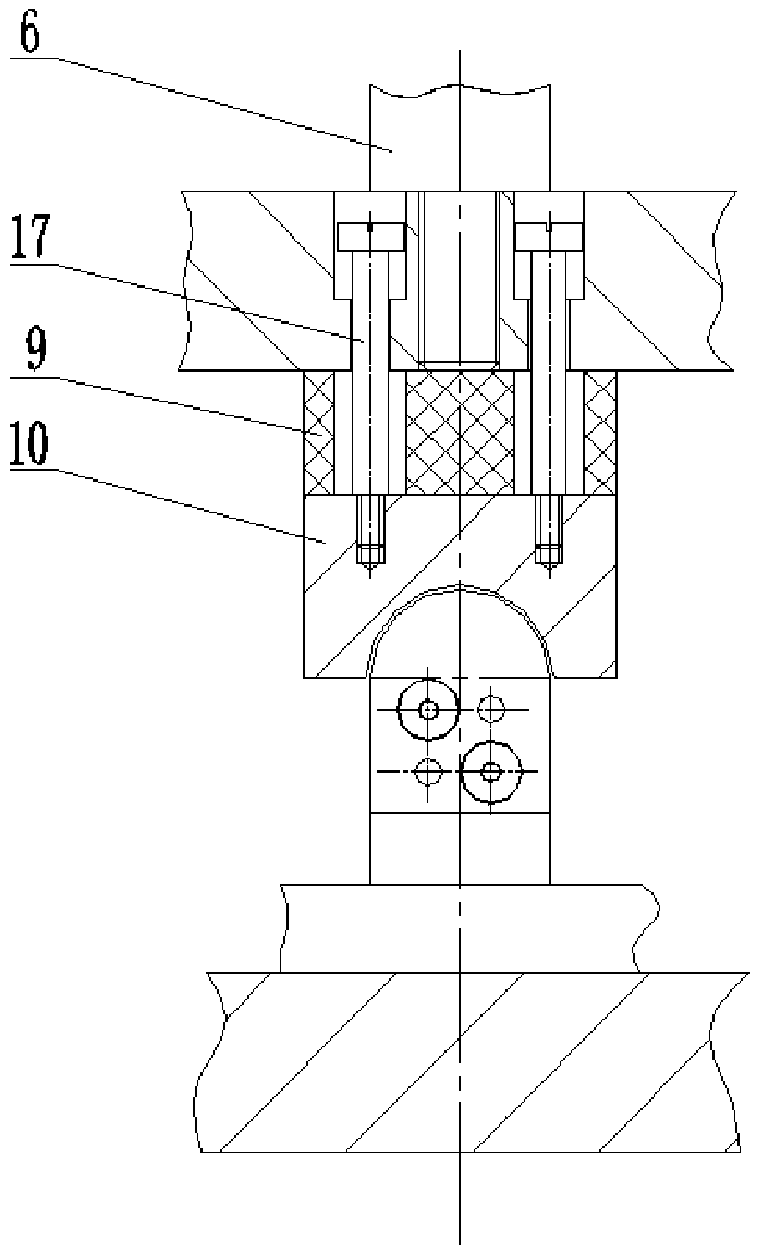 Die for cutting end of semi-elbow pipe sheet metal parts and application method thereof