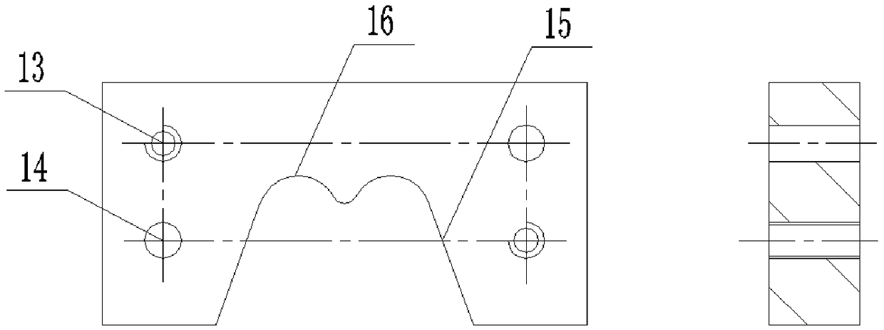 Die for cutting end of semi-elbow pipe sheet metal parts and application method thereof