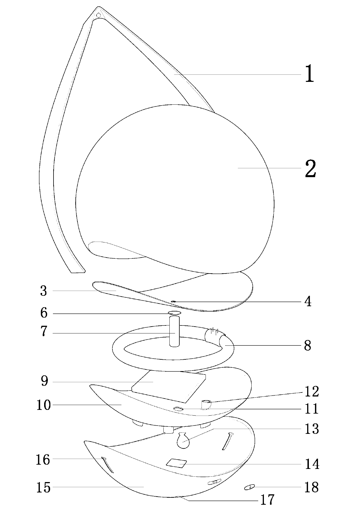 Humidity detection alarming ball