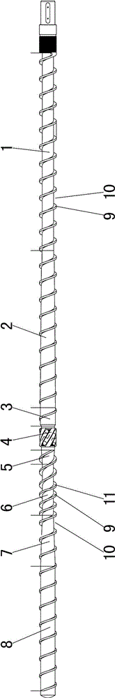 Exhaust type extruding single screw