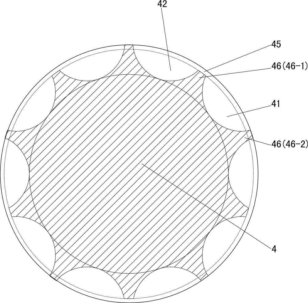 Exhaust type extruding single screw