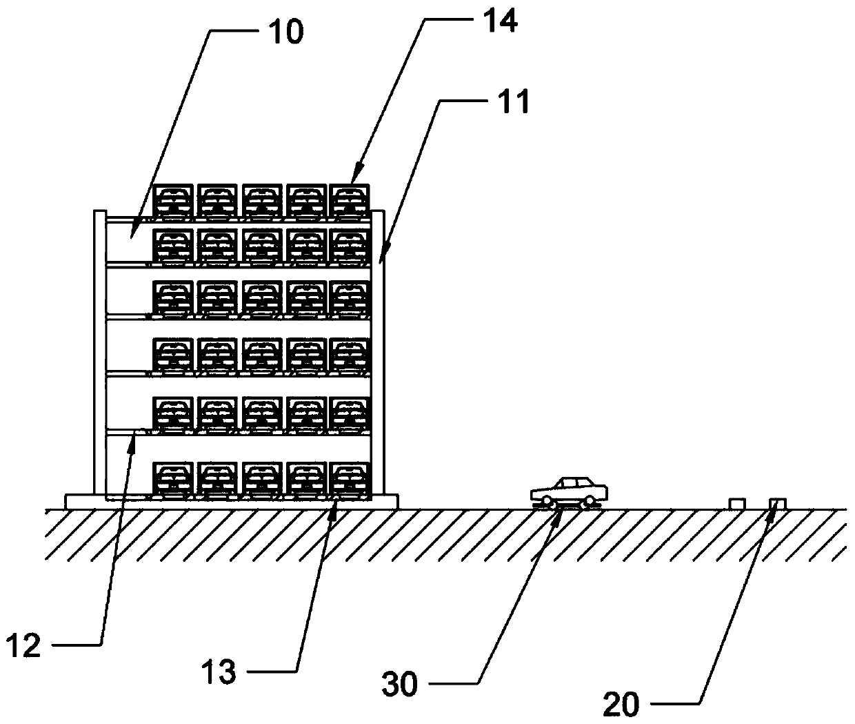 The transformation method of changing the three-dimensional parking lot into a three-dimensional intelligent parking lot