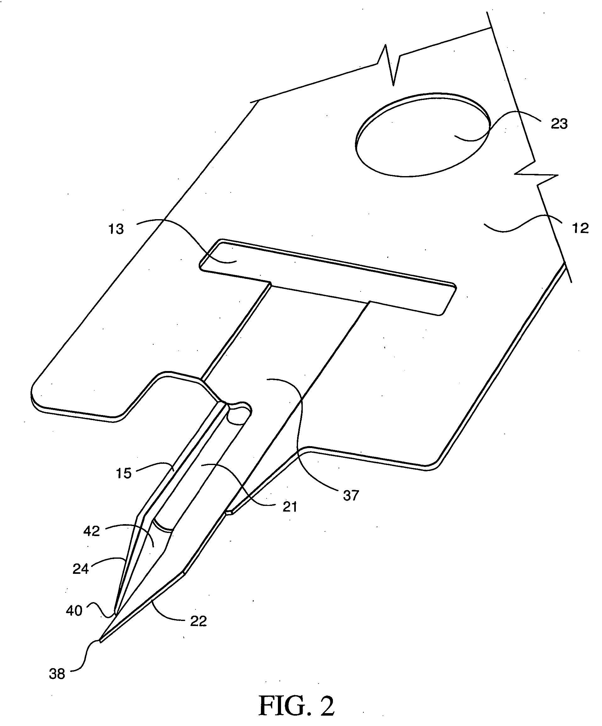 Integrated lance and strip for analyte measurement