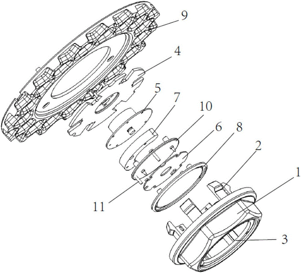 Low-energy consumption self-power generation wheel hub cover