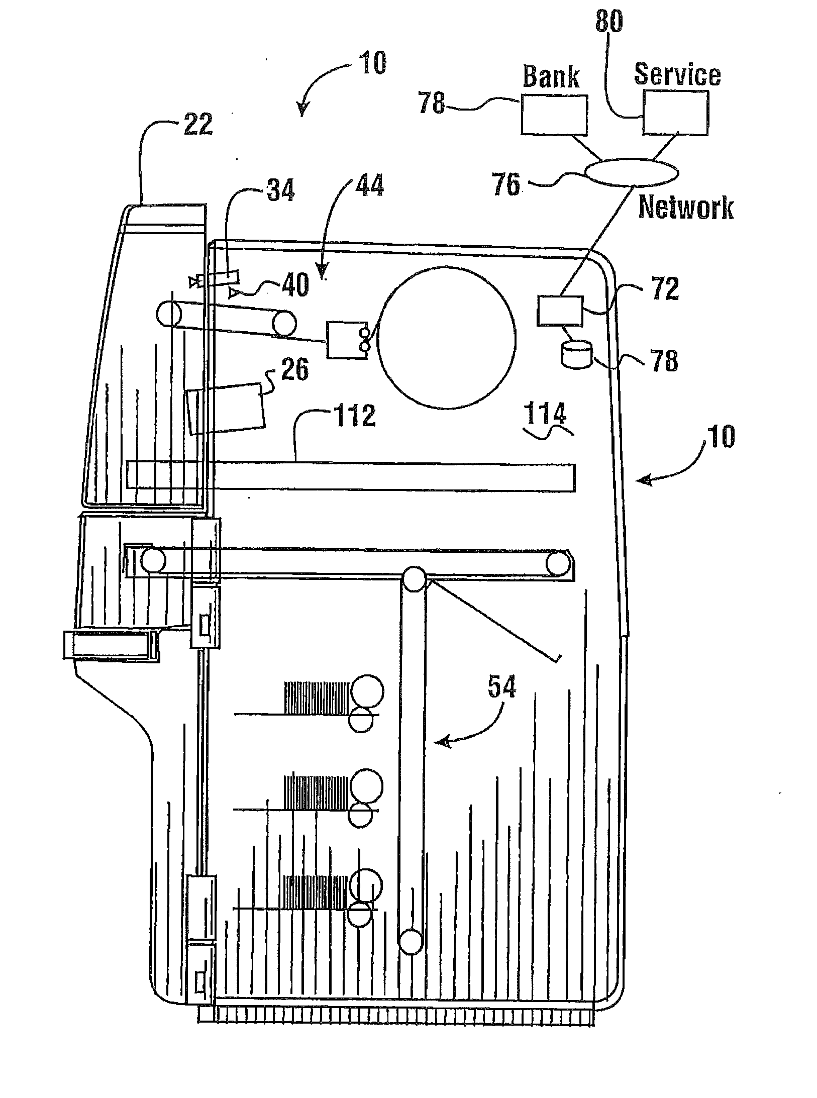 Automated banking machine operated responsive to data bearing records with improved resistance to fraud