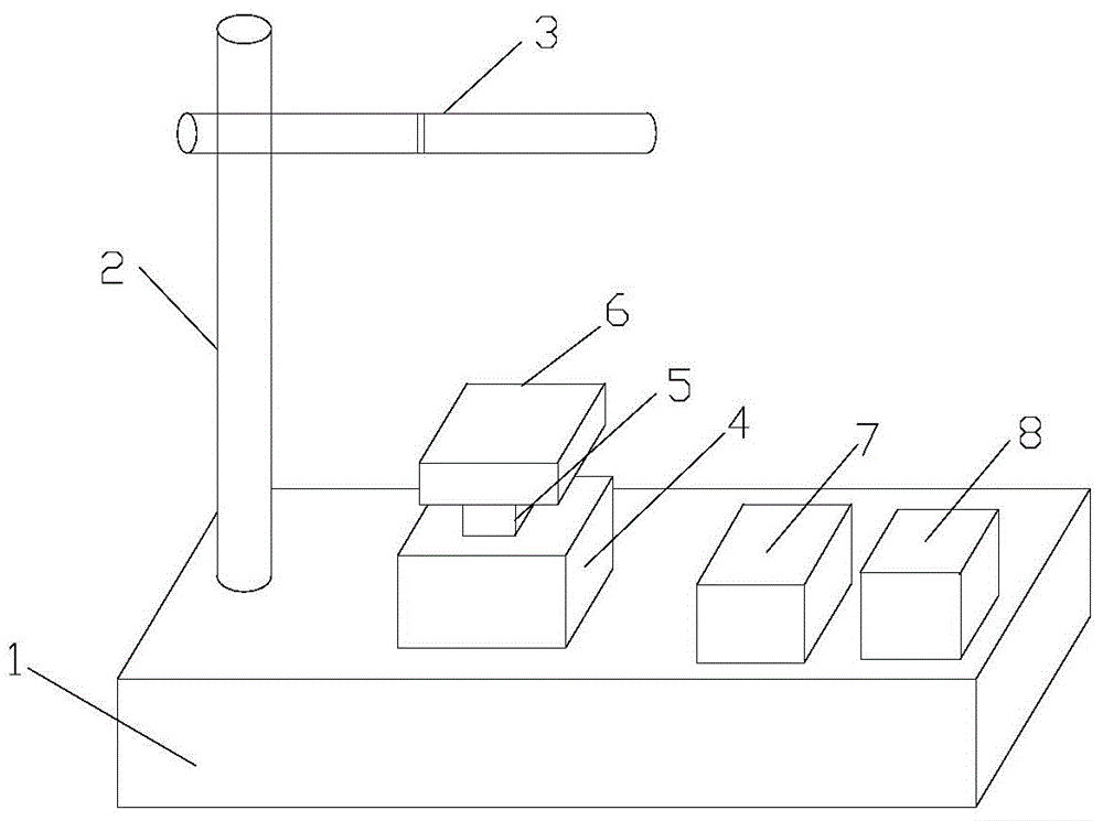 Experimental device for LED chip heat radiation testing