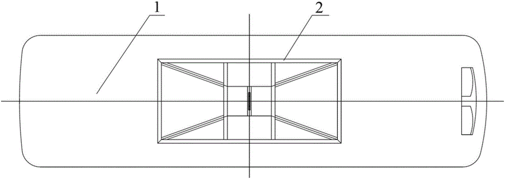 Electromagnetic hoisting equipment for the roof skin of the minibus