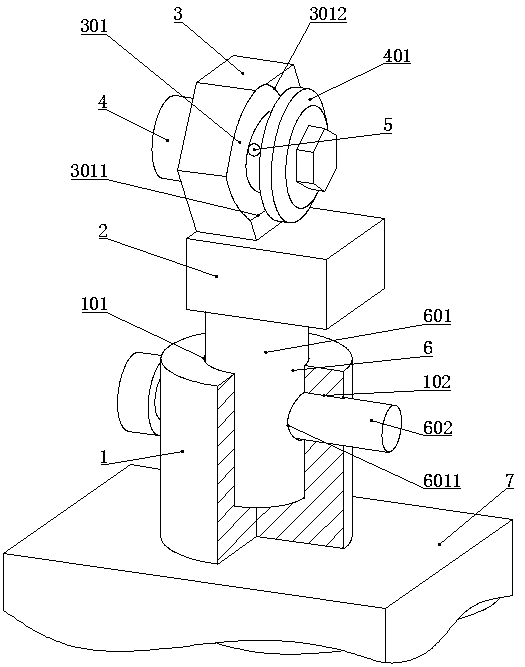 Clamp for testing core glue and steel wire rope bonding intensity