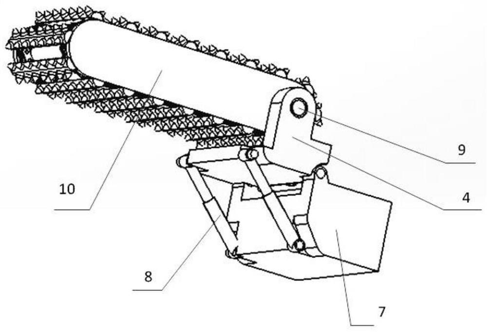 Novel heading machine cutting device and working method thereof