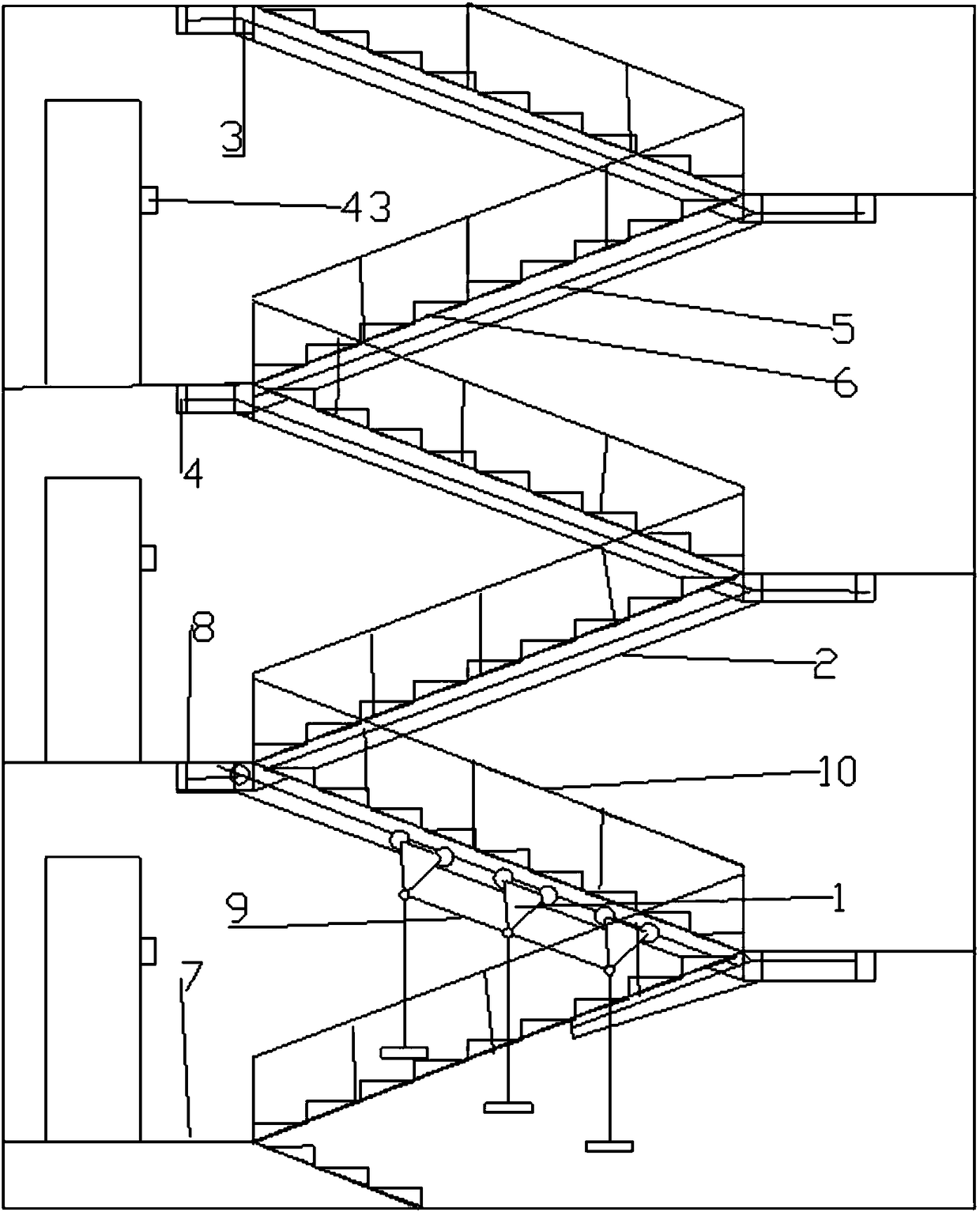 Suspension type corridor elevator