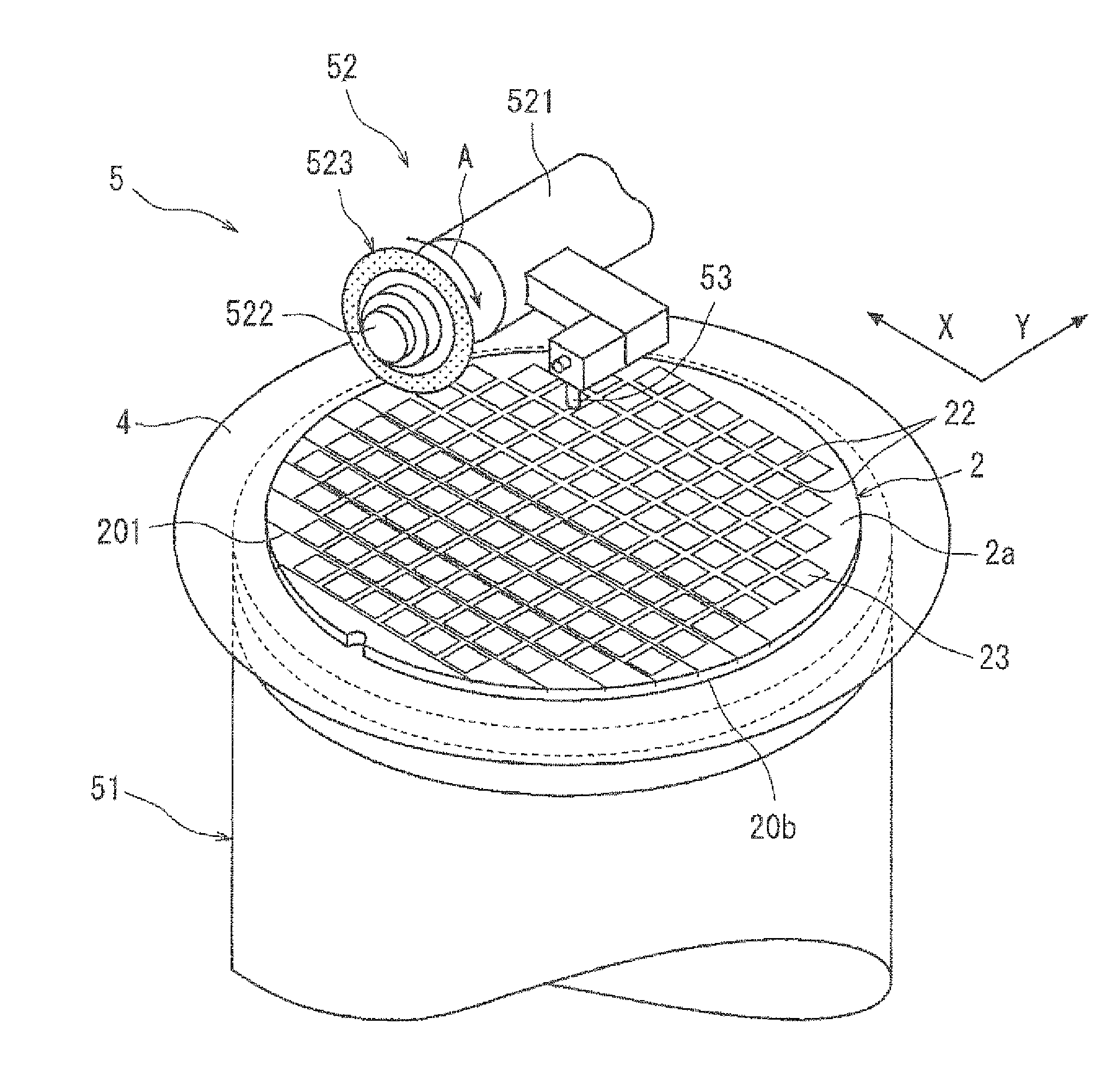 Working method for sapphire substrate