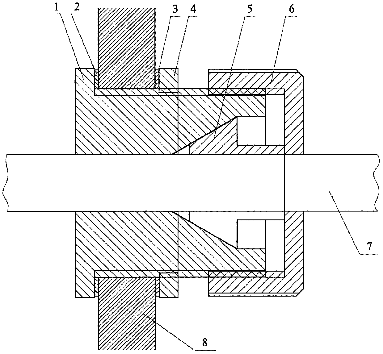 Wire passing sealing locking device