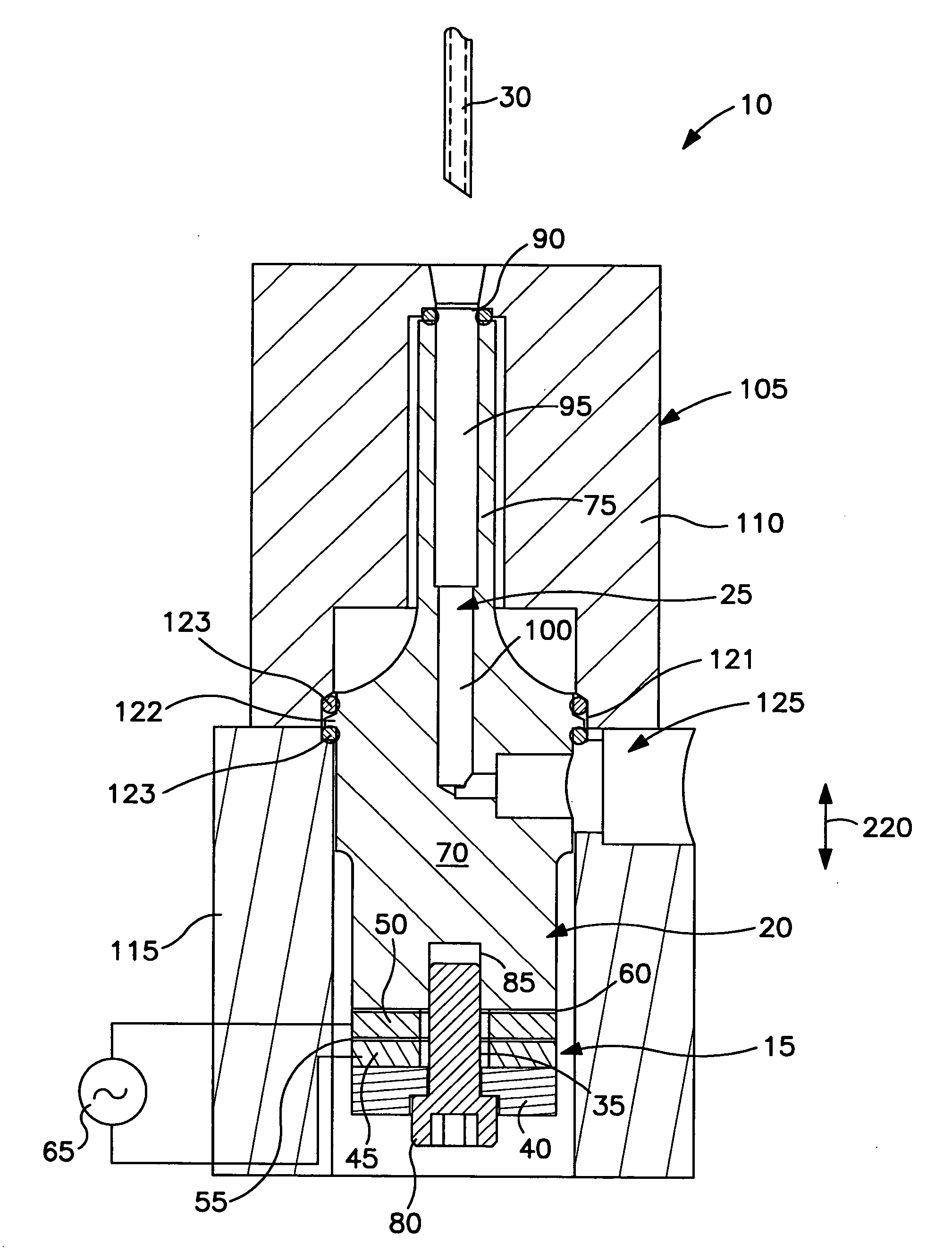 Method and apparatus for washing a probe or the like using ultrasonic energy