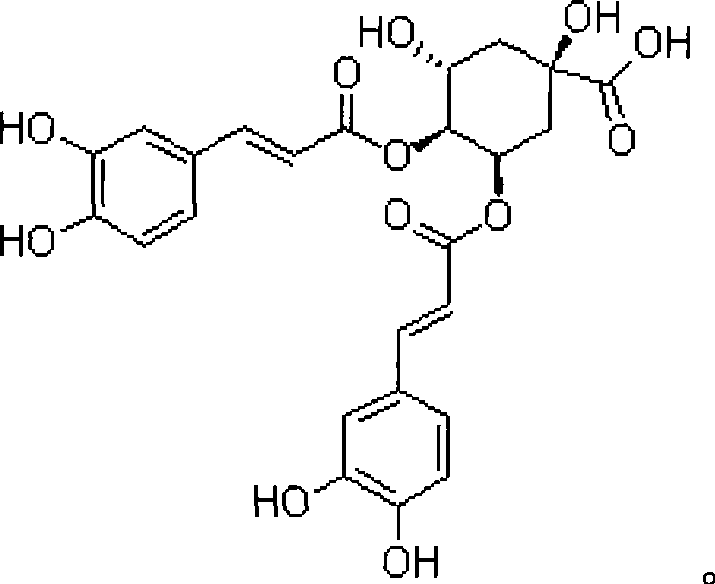 Use of isochlorogenic acid compound and different combinations in hepatitis treatment