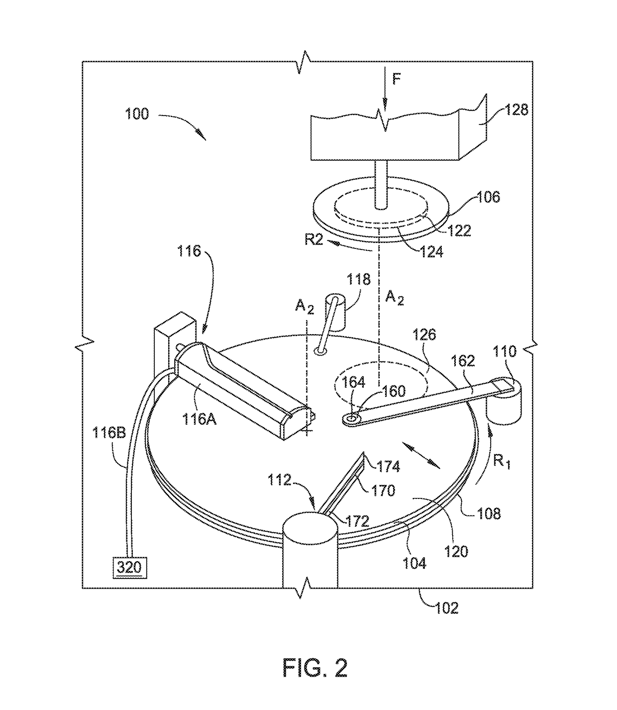 In-situ temperature control during chemical mechanical polishing with a condensed gas