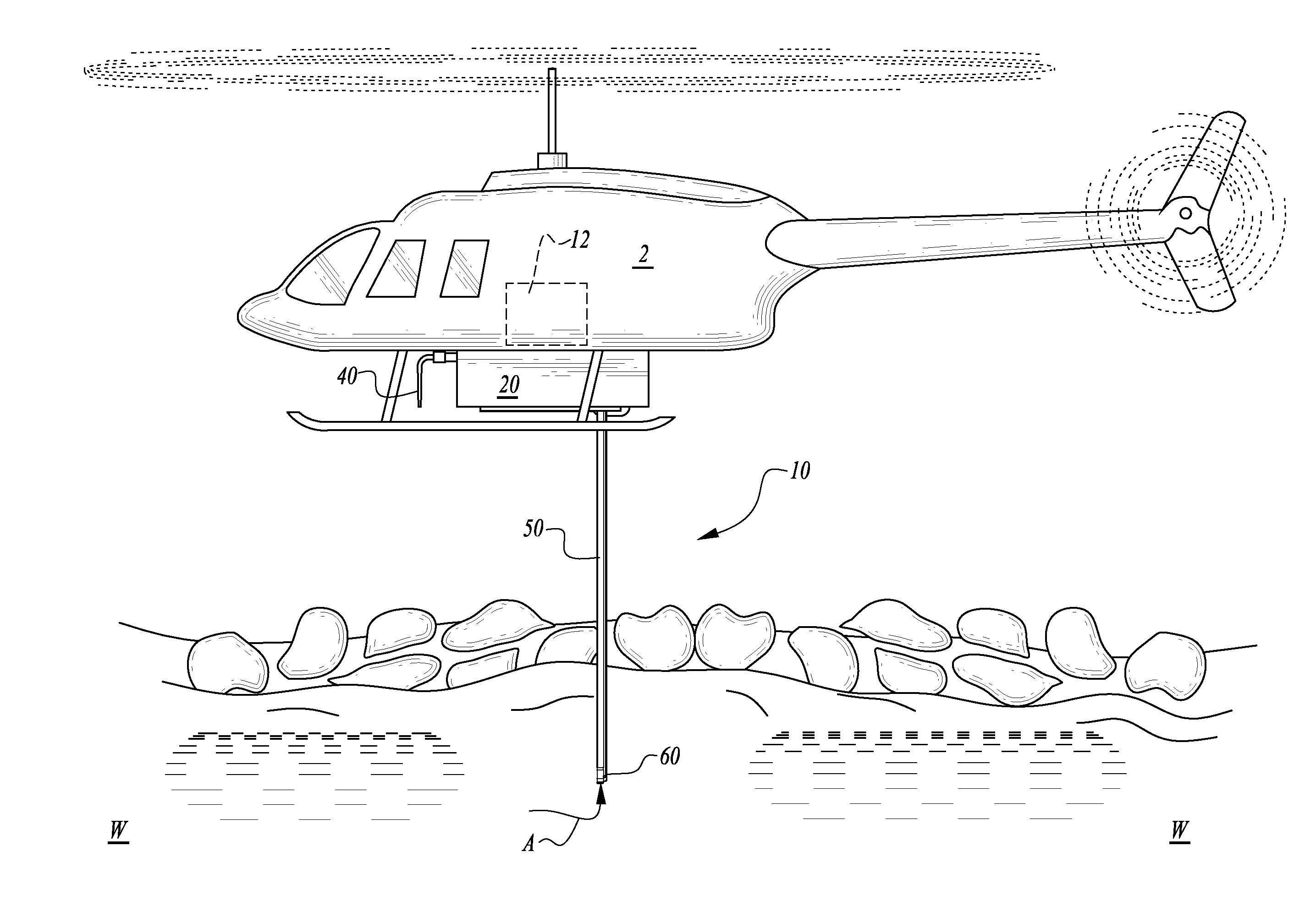 Onboard polymer gel preparation system for aircraft with snorkel intake