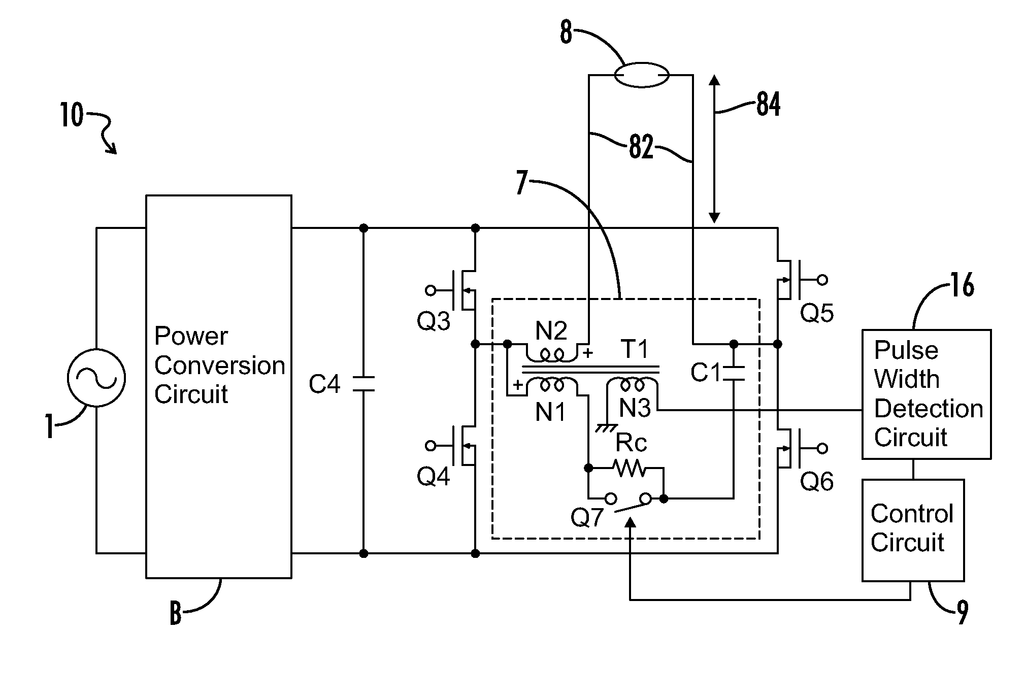 High voltage discharge lamp lighting device