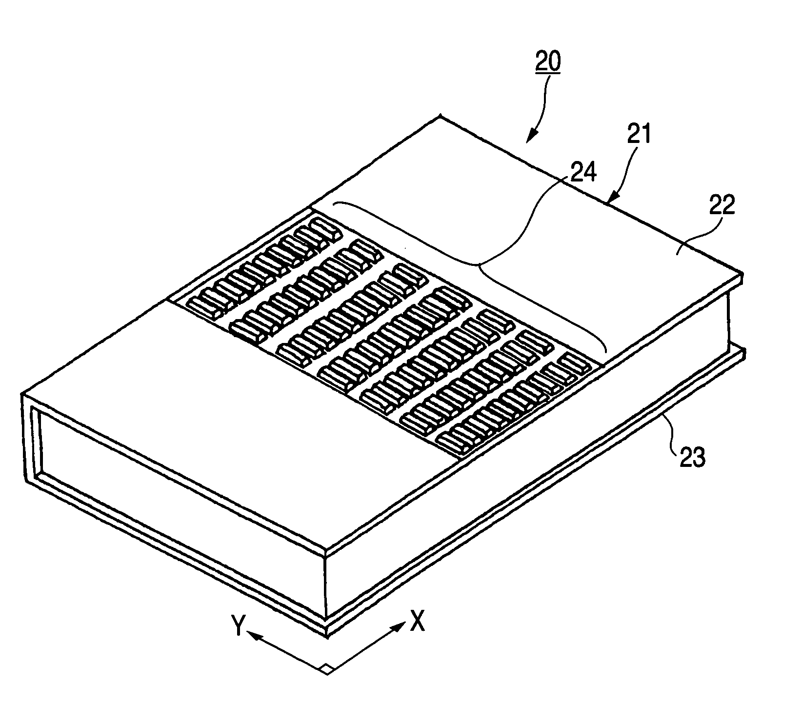 Tape cassette storing case with stacking ribs