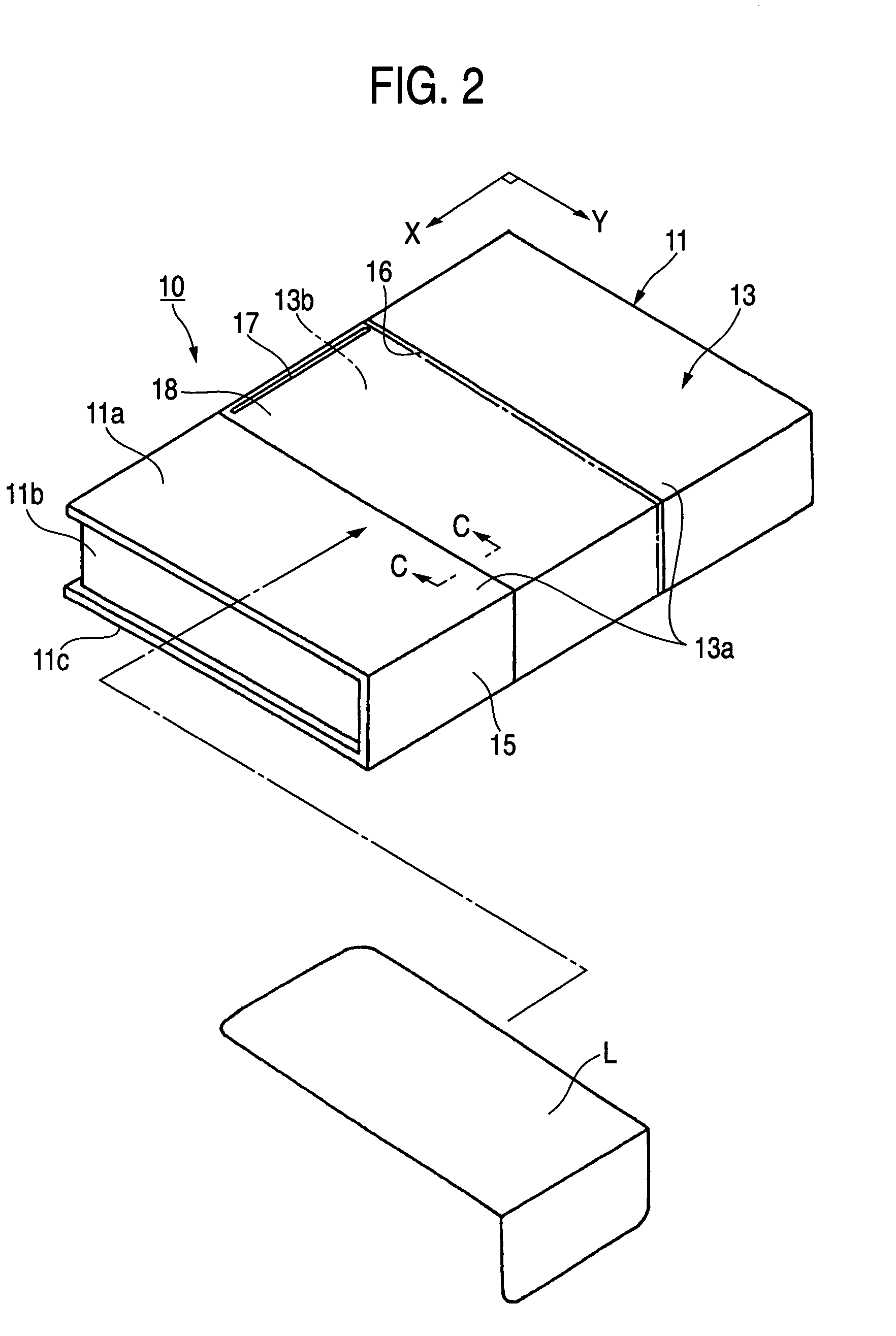 Tape cassette storing case with stacking ribs