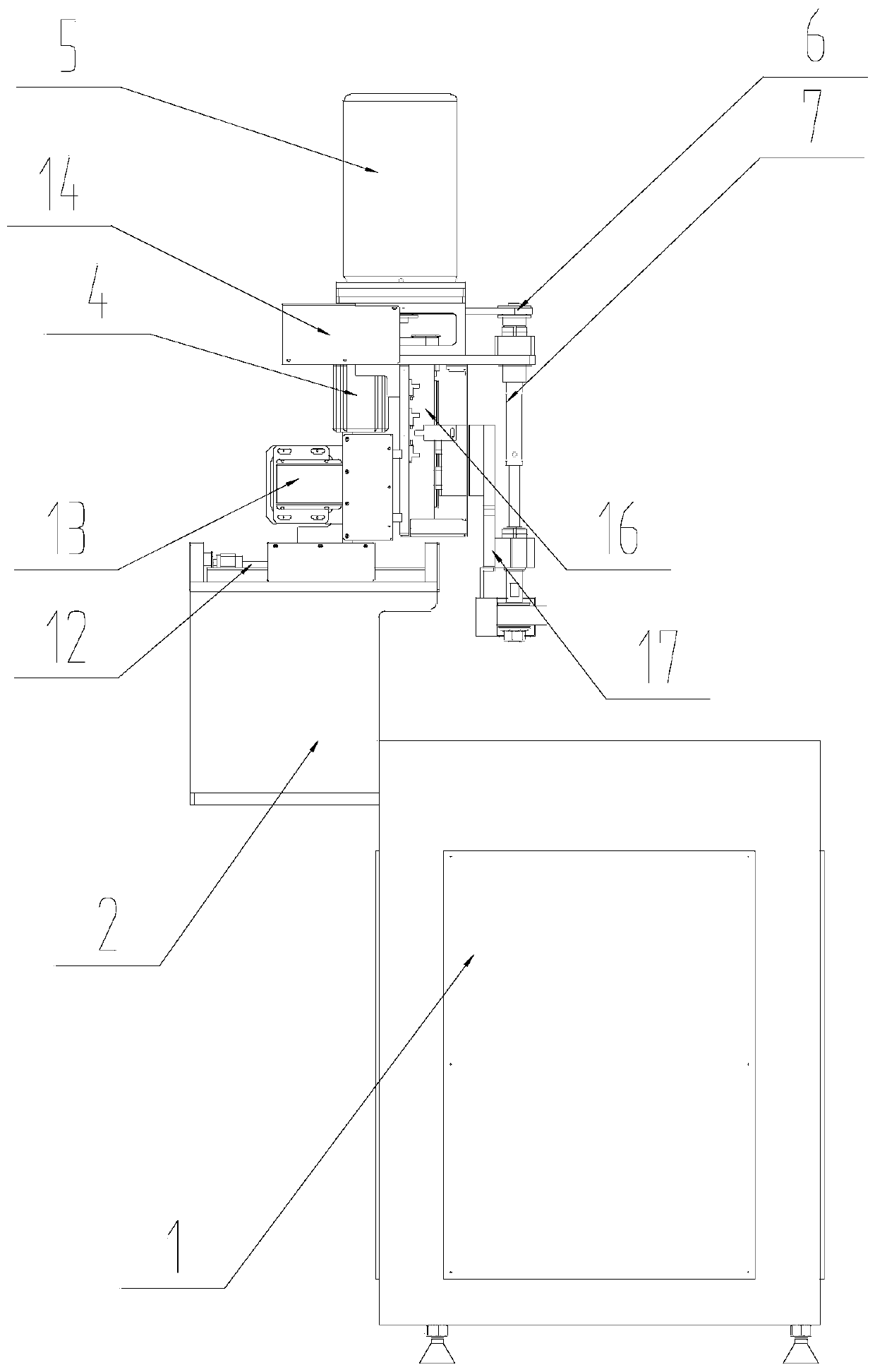 An automatic irrational number speed ratio grinding and polishing machine