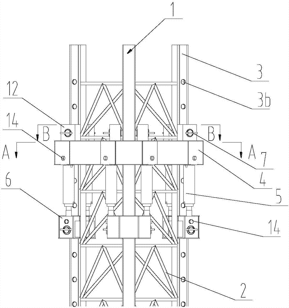 Hydraulic plug pin ascending device and descending device