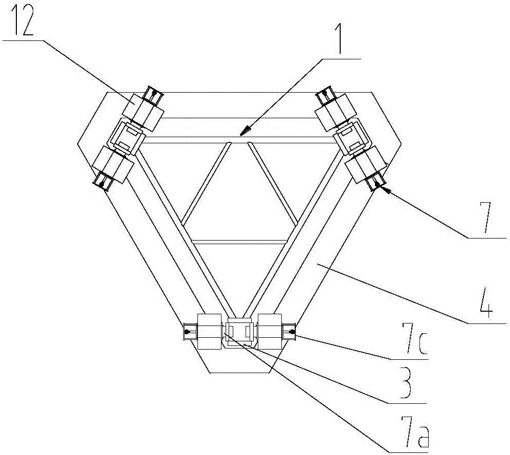 Hydraulic plug pin ascending device and descending device