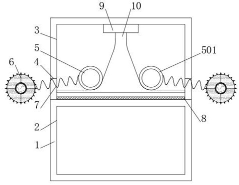 Traction guide type biological oil absorption device for food processing sewage