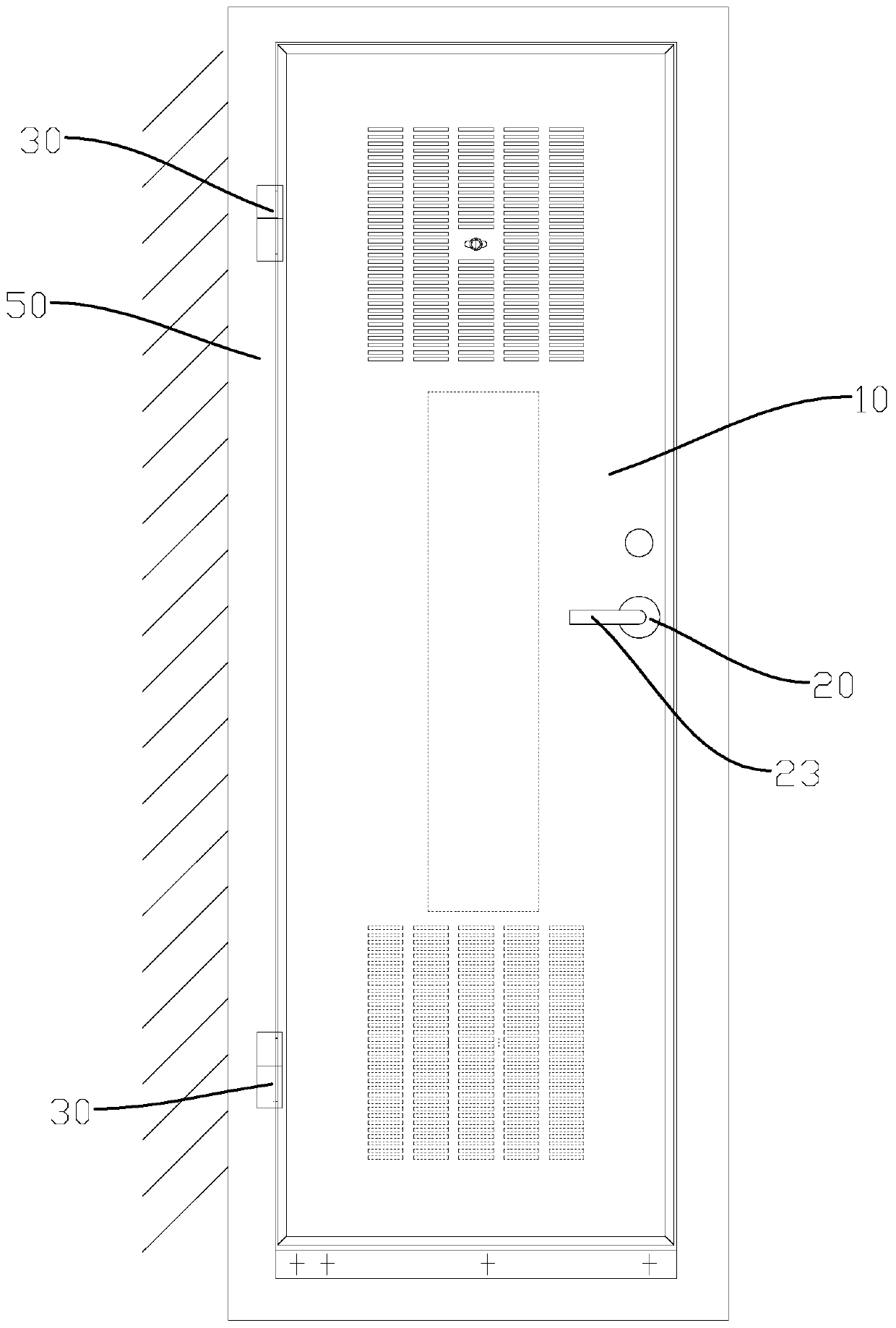 Marine mute door structure