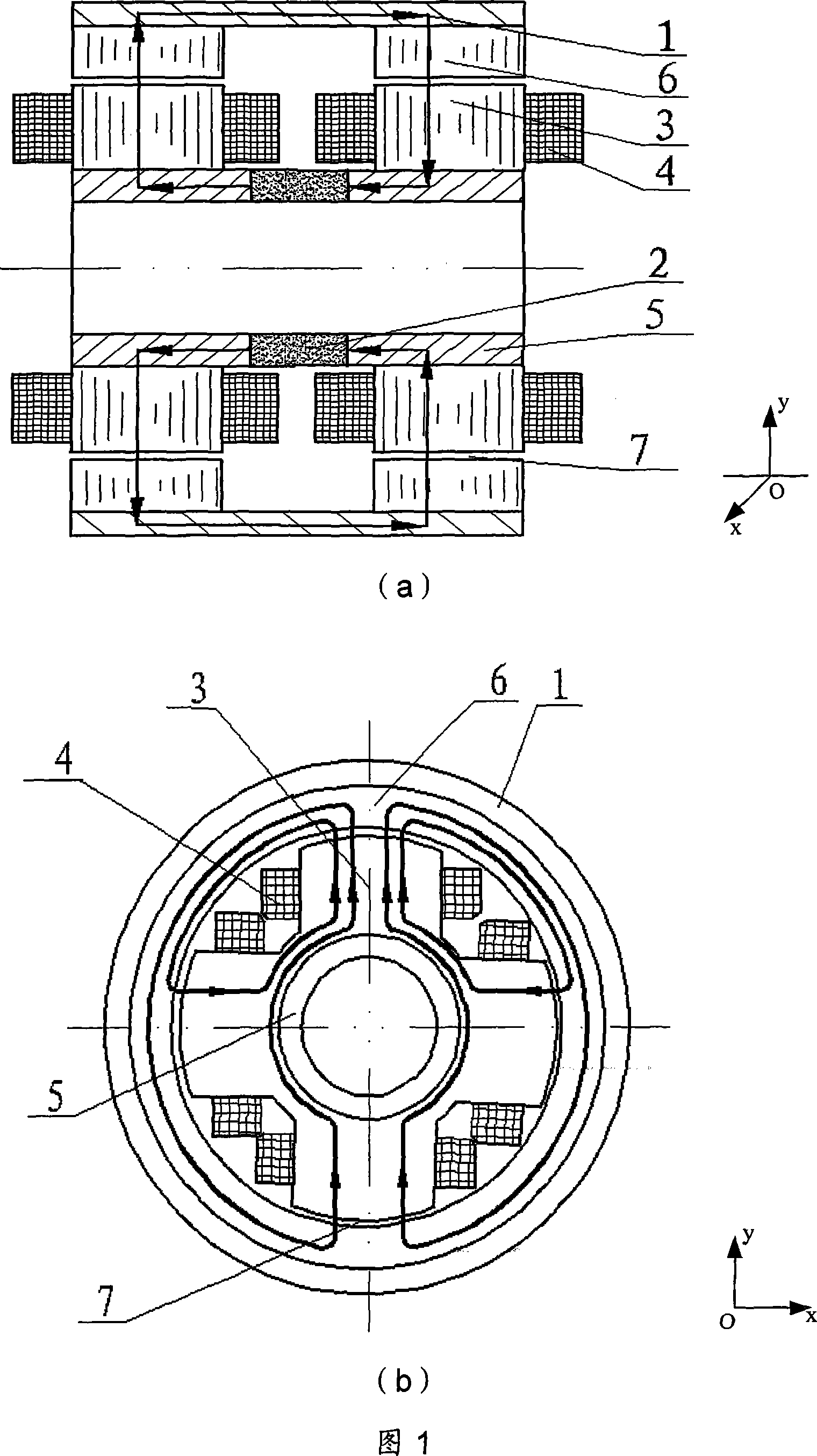 Permanent magnet polarized external rotor radial magnetic bearing