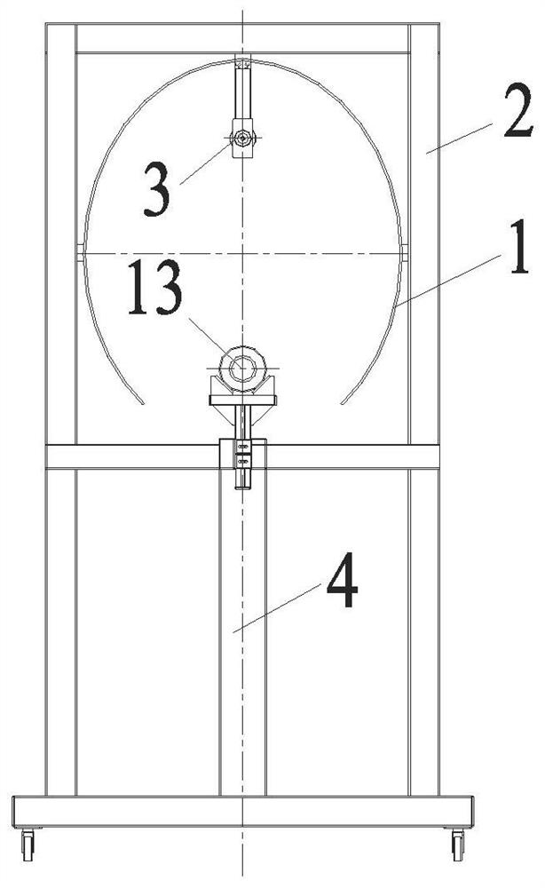 Optical efficiency measurement device and test method of trough solar collector tube