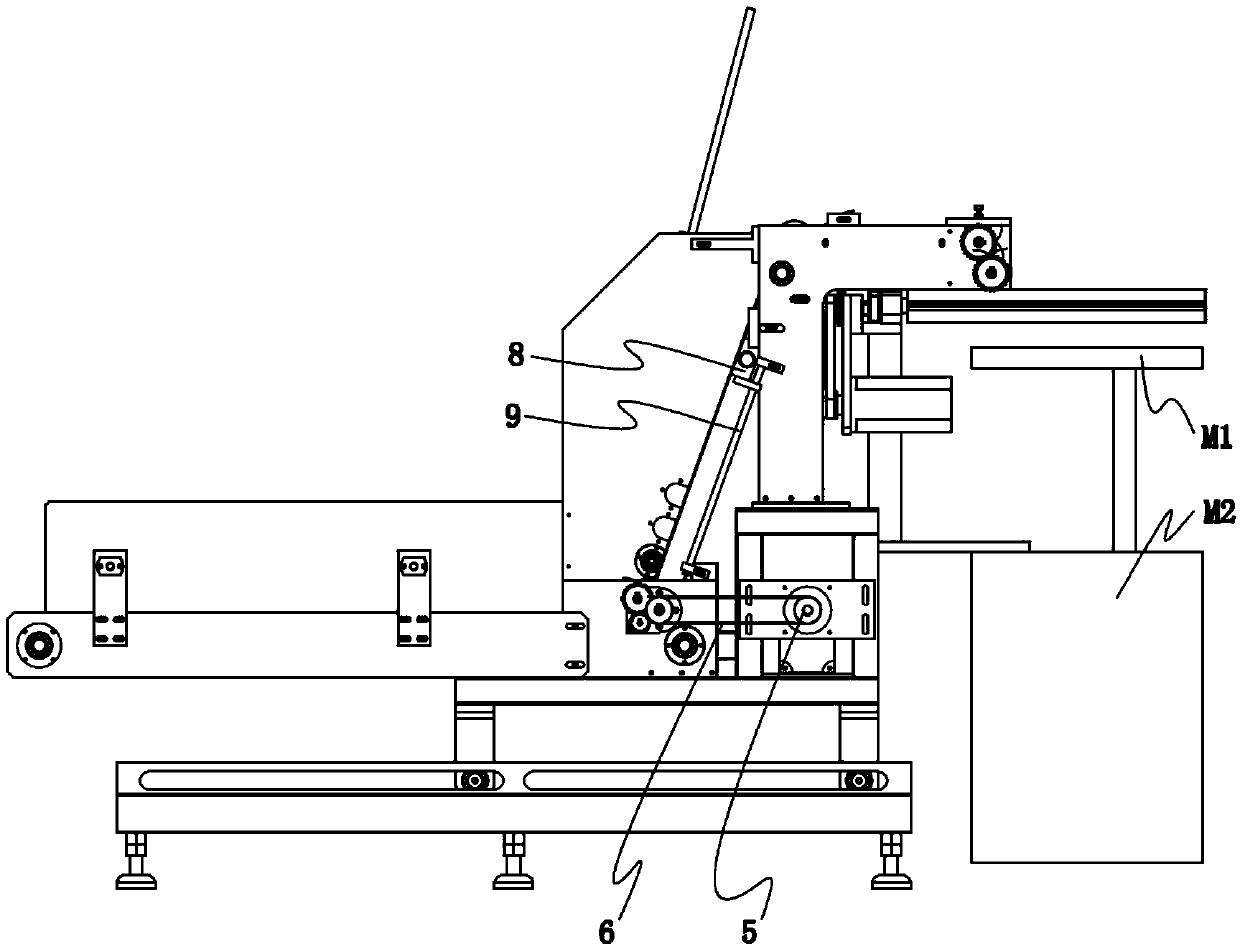 Environment-friendly paper bag automatic feeding device and method