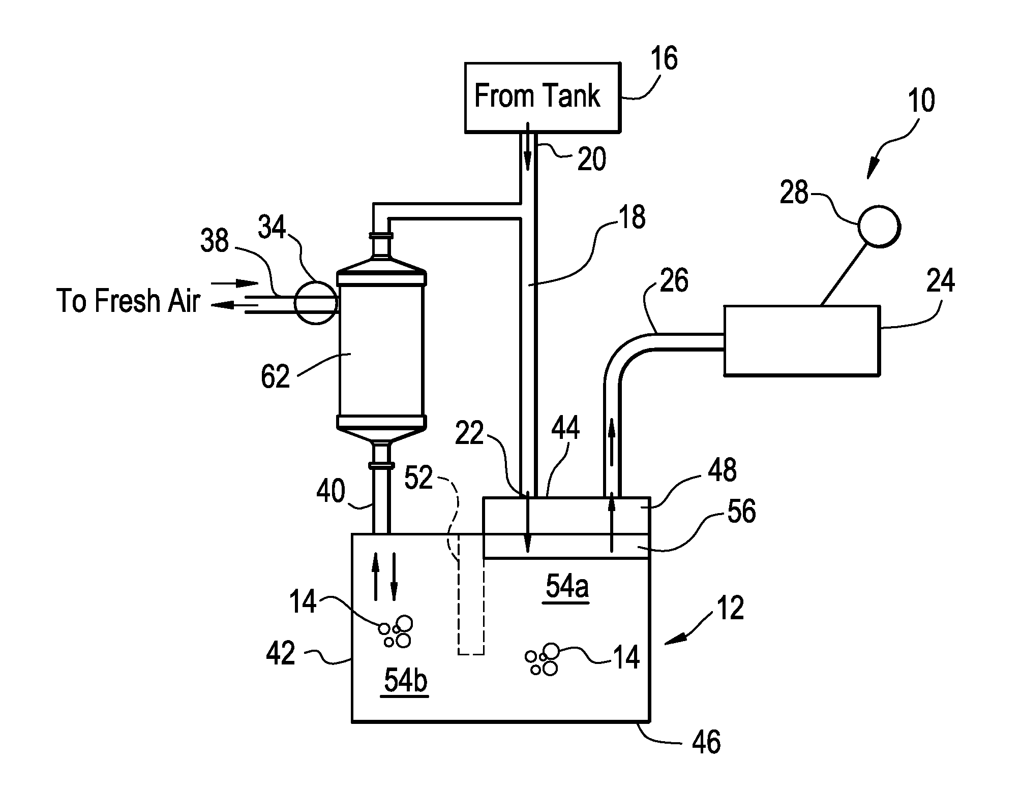 Evaporative emissions canister with external membrane