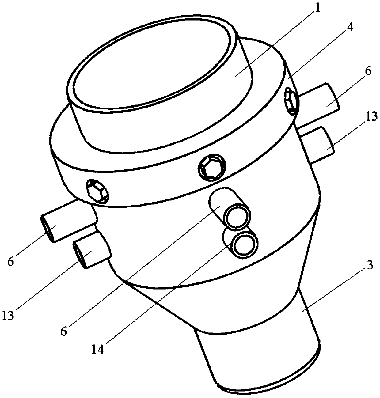 Efficient double-cavitation abrasive material jet flow nozzle