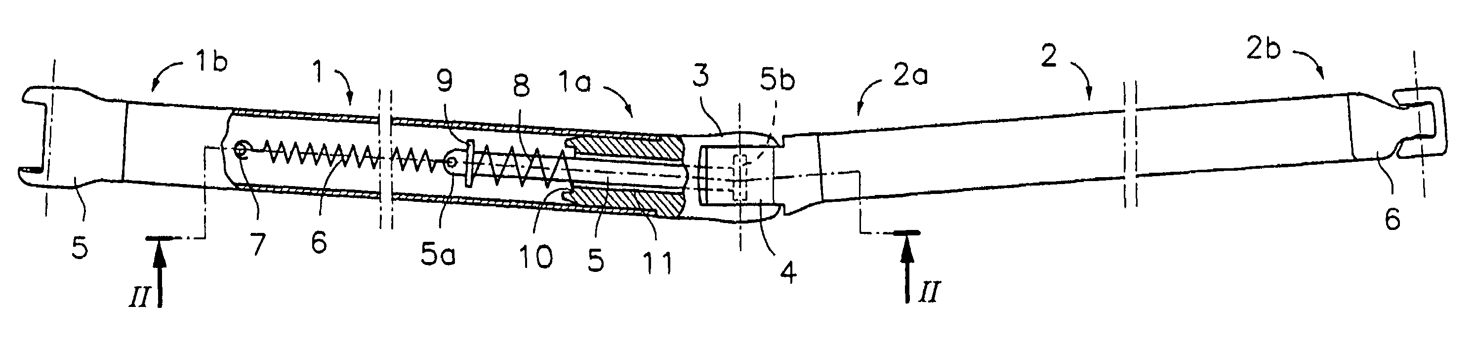 Articulated arm for awnings, with improved elastic effect