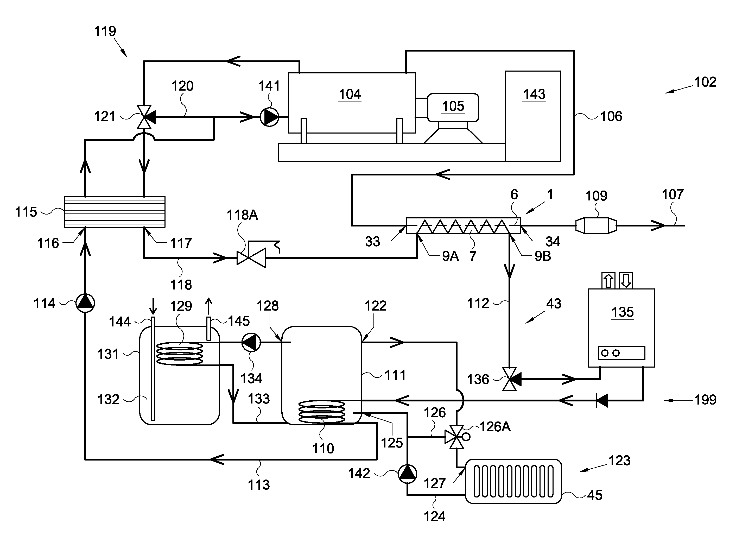 Combined heat and power (CHP) system