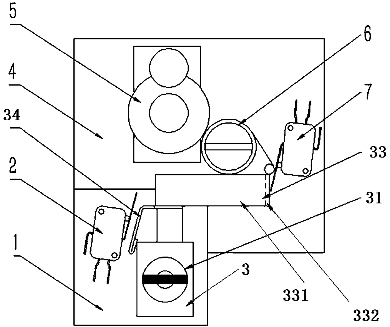 Switch cabinet assembly and mechanical and electrical interlocking device thereof