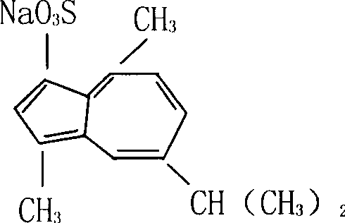 Film agent comprising sodium gualenate using for eyes