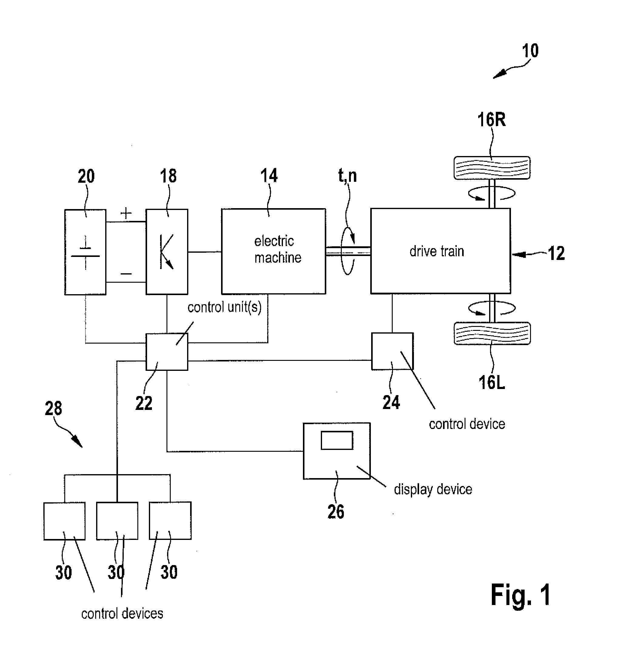 Method and device for determining a range of a vehicle