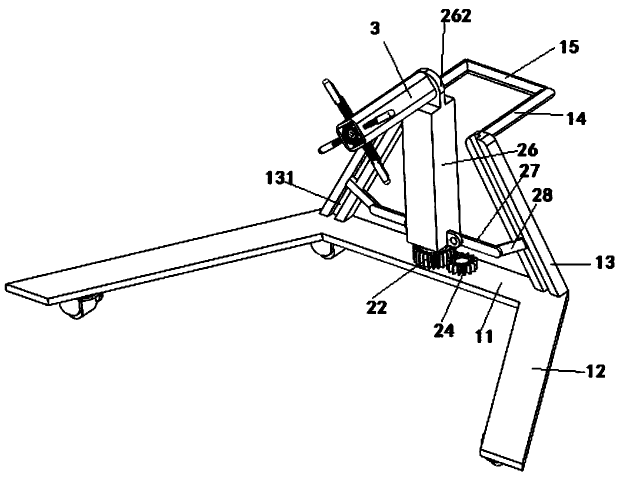 A high-efficiency optical cable reel pay-off device from the upper reel