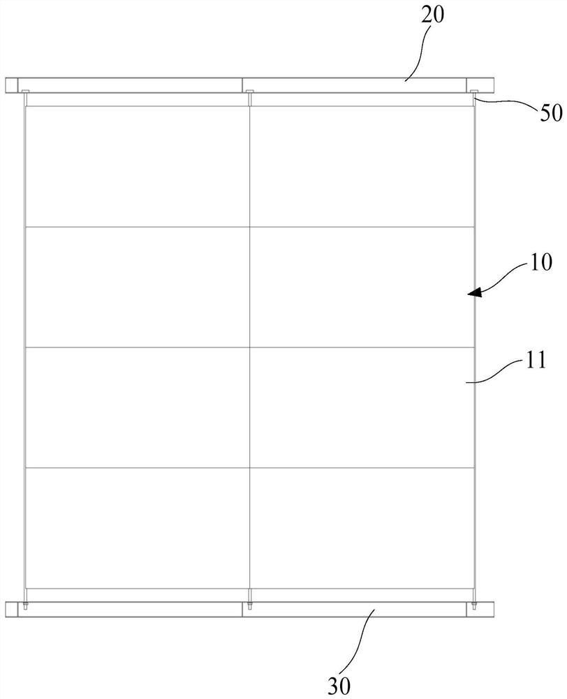 Fabricated tensioning structure of wallboard and installation method thereof