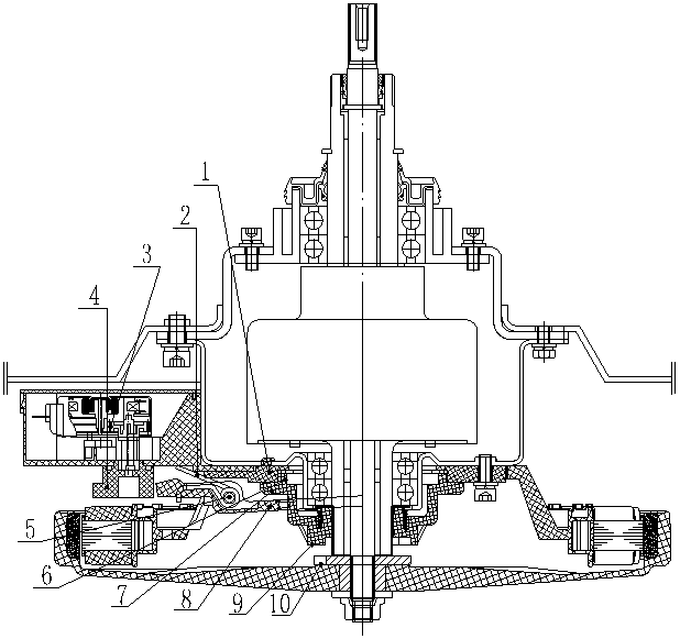 Mechanical clutch device for deceleration clutch of washing machine